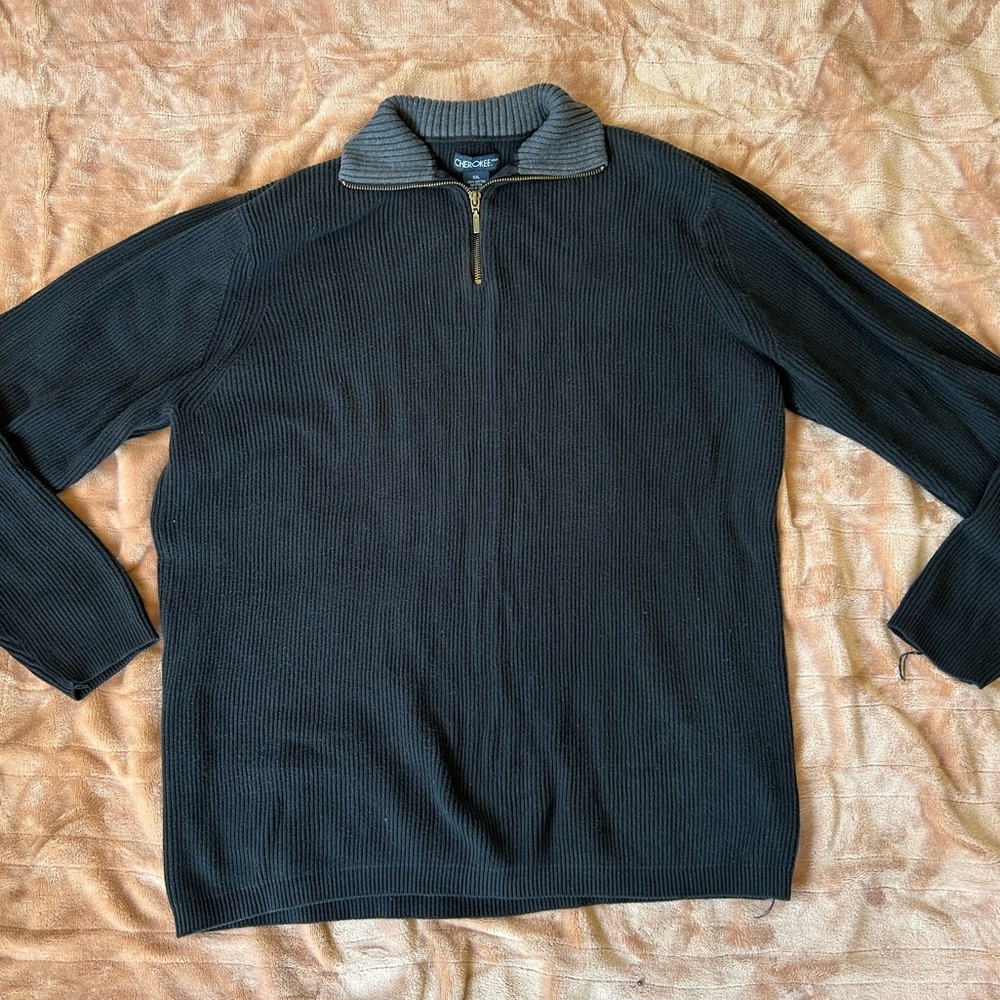 Black & Gray Half Zip